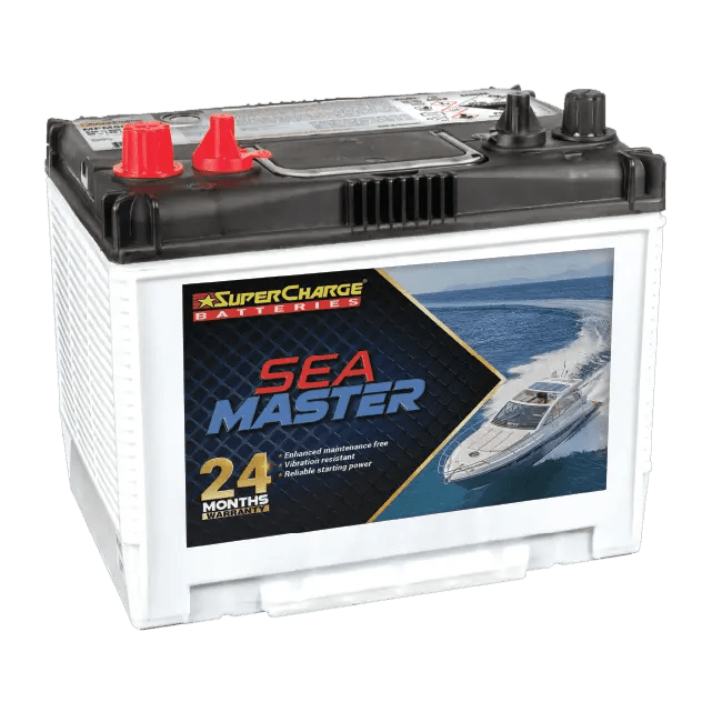 SuperCharge SeaMaster Gold 12V 640CCA 140RC 80AH Battery - MFM50 - Cap Rouge