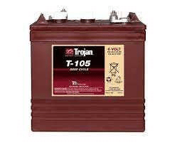 T - 105 6 Volt Trojan Flooded Battery - Cap Rouge