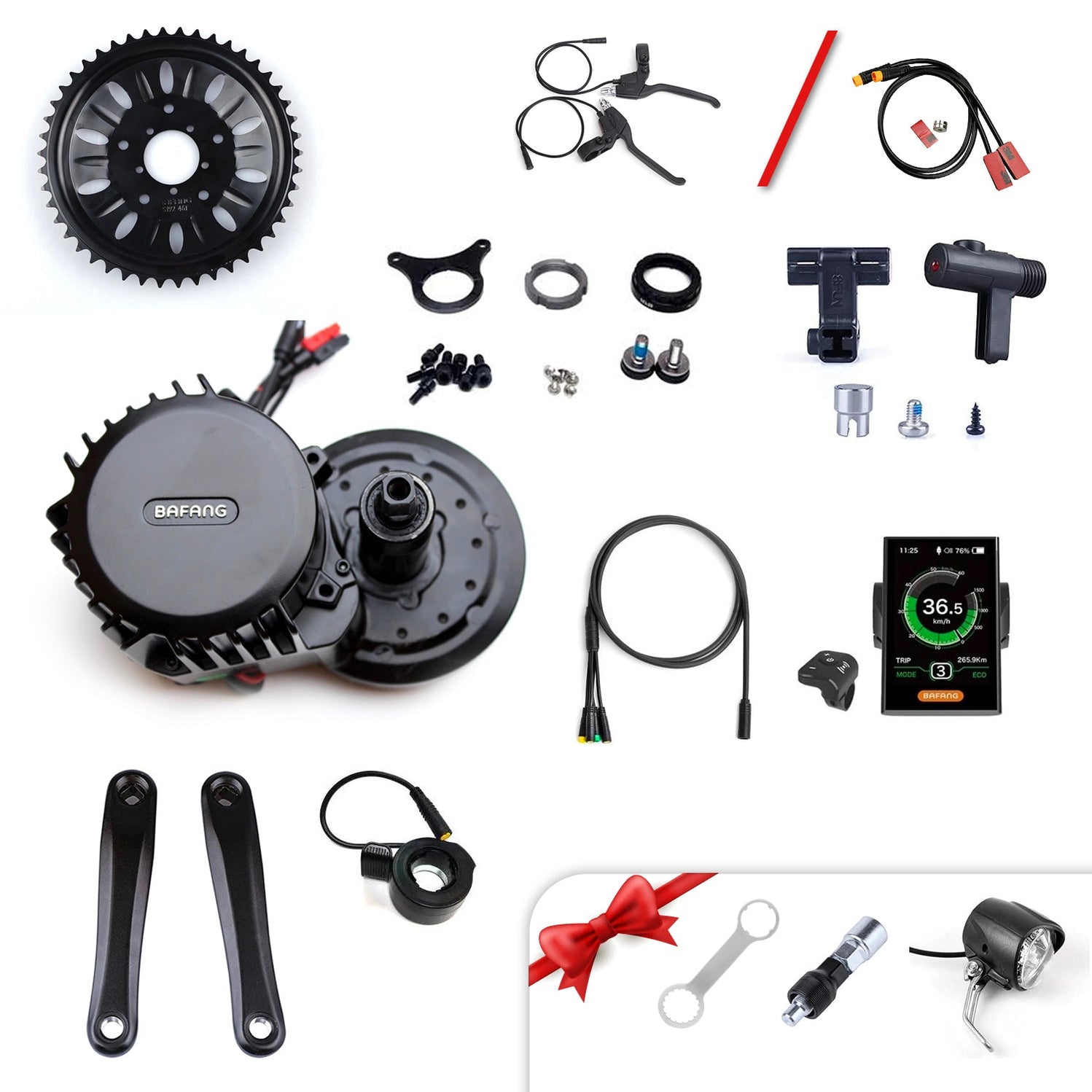 Bafang 52V 1000W BBSHD Mid Drive eBike Conversion Kit — Cap Rouge