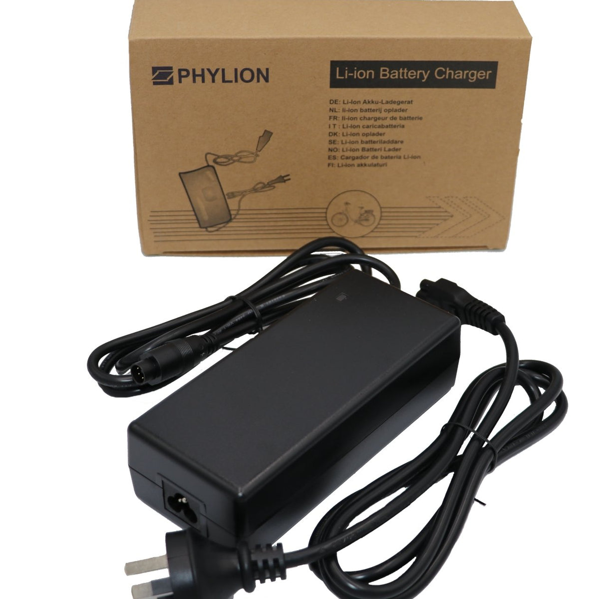 Phylion 36V 5 Pin eBike Battery Smart Charger 2A CPPY362A — Cap Rouge
