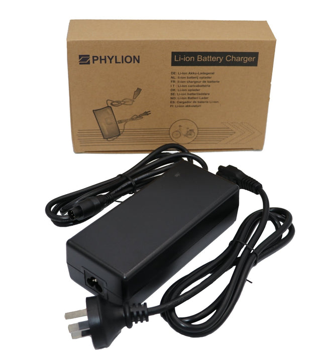 Phylion 36V 5 Pin eBike Battery Smart Charger 2A CPPY36-2A - Cap Rouge